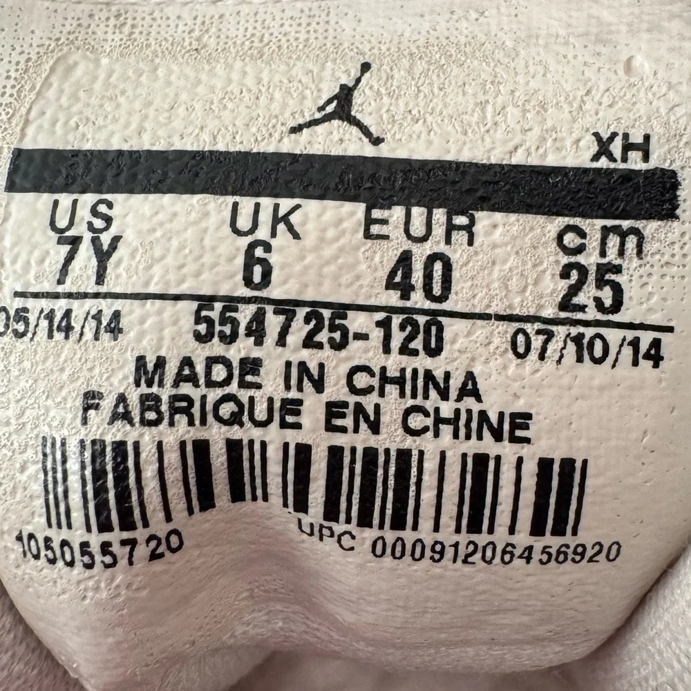 Nike Air Jordan 1 Mid Activewear Sneakers White Size 7Y Unisex Lady 8.5 - Picture 3 of 9